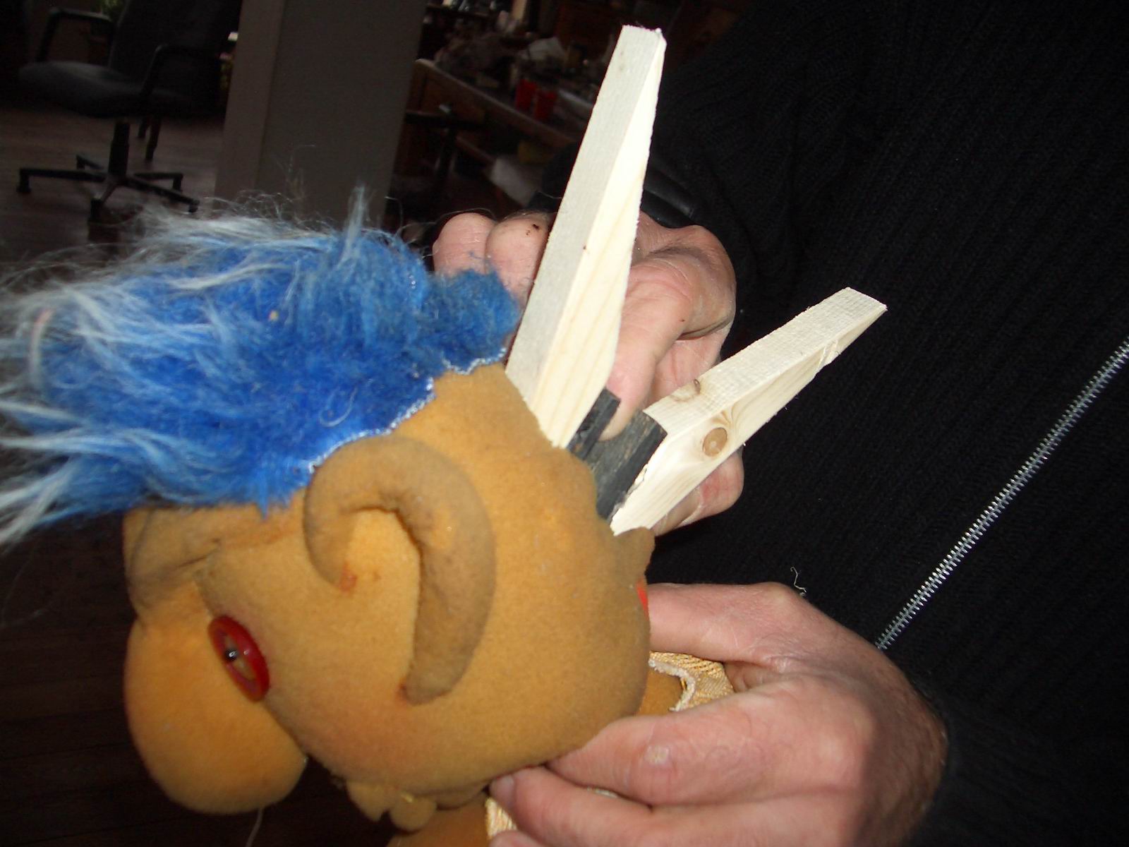 Burattini del nucleo Noci di Cocco durante il restauro